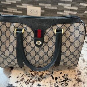 Gucci Navy and Beige Women's Bag